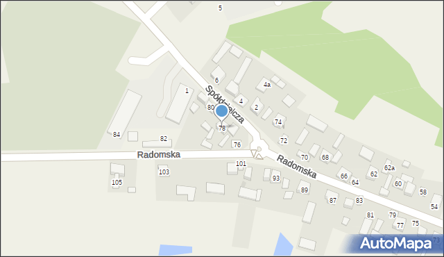 Janowiec, Radomska, 78, mapa Janowiec