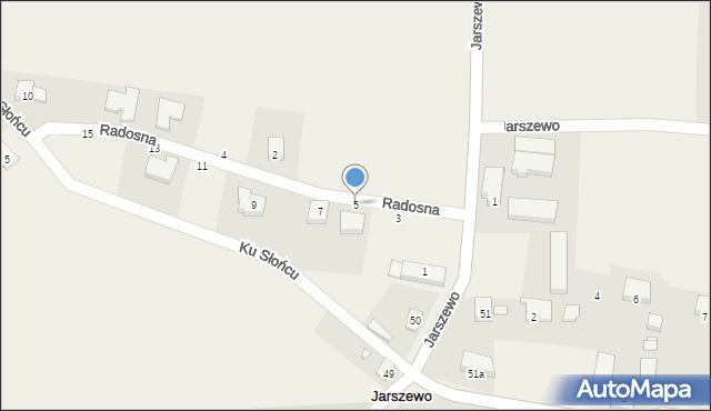 Jarszewo, Radosna, 5, mapa Jarszewo