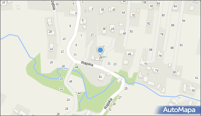 Jastrzębia, Rajska, 15, mapa Jastrzębia