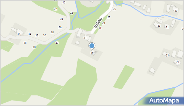 Jastrzębia, Rajska, 35, mapa Jastrzębia