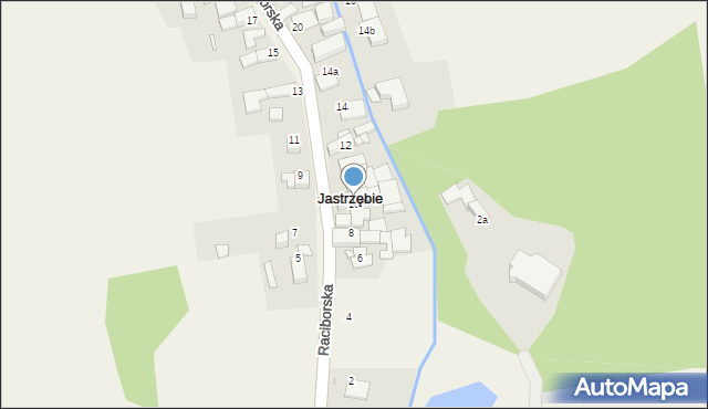 Jastrzębie, Raciborska, 10, mapa Jastrzębie