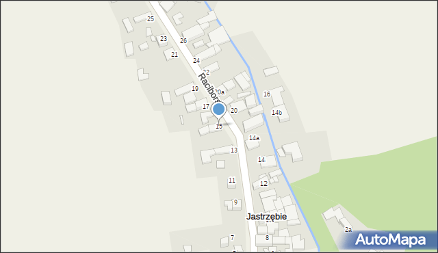 Jastrzębie, Raciborska, 15, mapa Jastrzębie