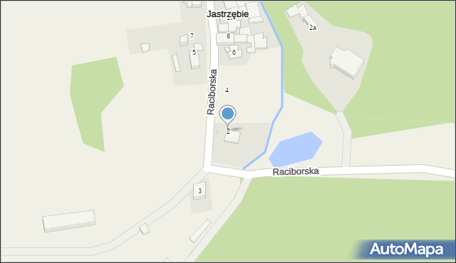 Jastrzębie, Raciborska, 2, mapa Jastrzębie