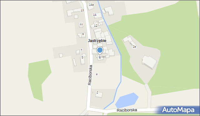 Jastrzębie, Raciborska, 6, mapa Jastrzębie