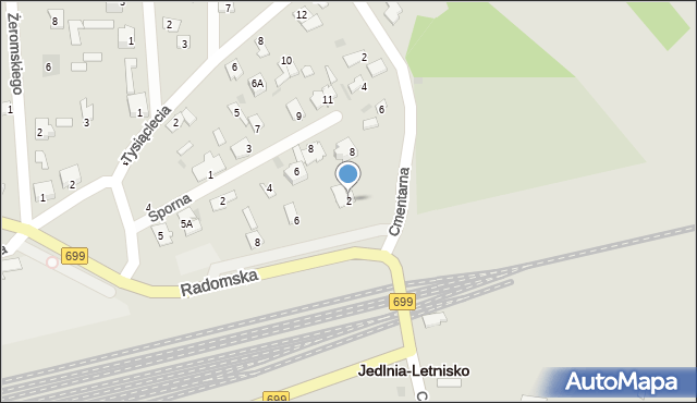 Jedlnia-Letnisko, Radomska, 2, mapa Jedlnia-Letnisko