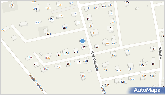 Jędrzychów, Radzikowicka, 17F, mapa Jędrzychów
