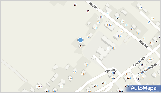 Jerzmanowice, Rajska, 7, mapa Jerzmanowice