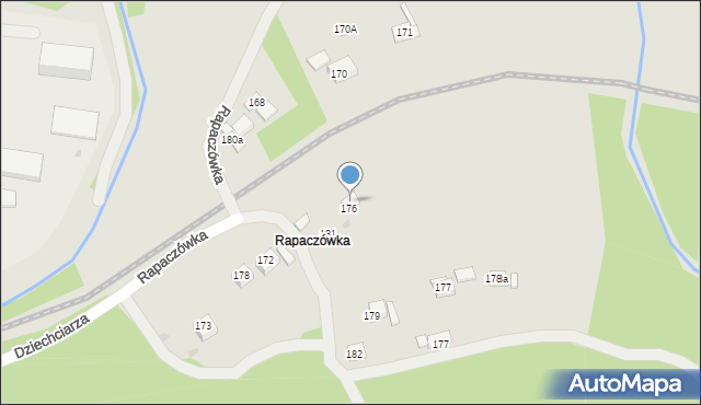 Jordanów, Rapaczówka, 176, mapa Jordanów