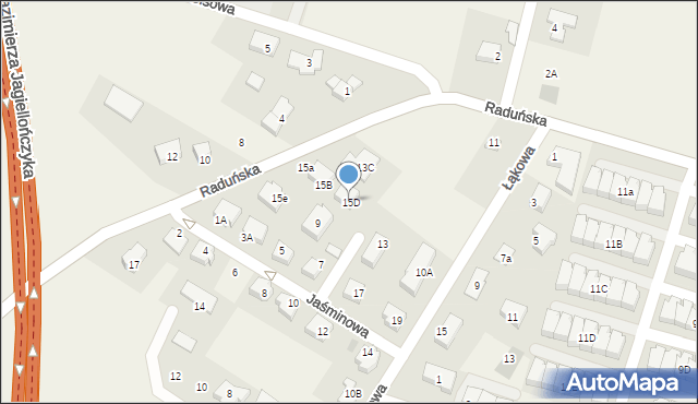 Juszkowo, Raduńska, 15D, mapa Juszkowo