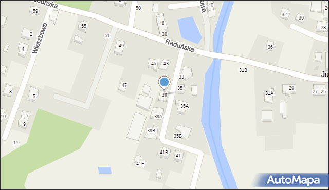 Juszkowo, Raduńska, 39, mapa Juszkowo