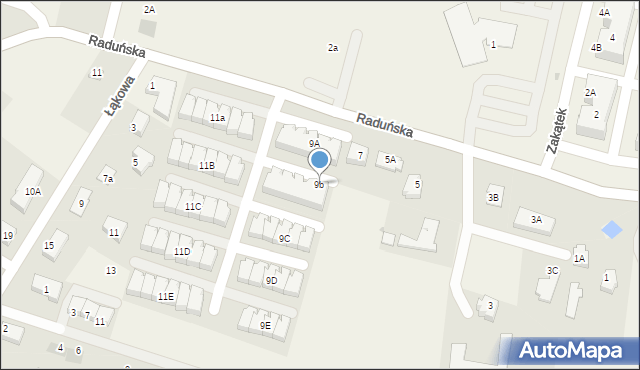 Juszkowo, Raduńska, 9b, mapa Juszkowo