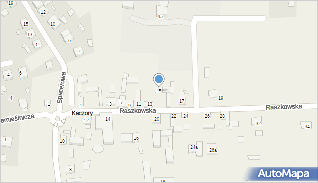 Kaczory, Raszkowska, 15, mapa Kaczory