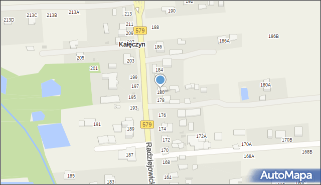 Kałęczyn, Radziejowicka, 180, mapa Kałęczyn