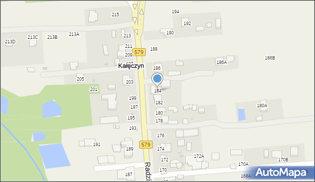 Kałęczyn, Radziejowicka, 184, mapa Kałęczyn