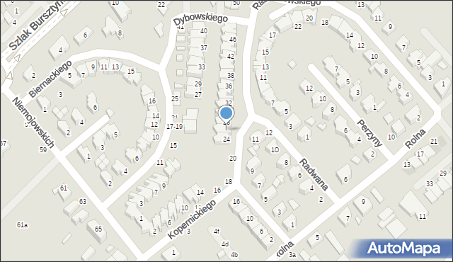 Kalisz, Raciborskiego Józefa, 26, mapa Kalisza