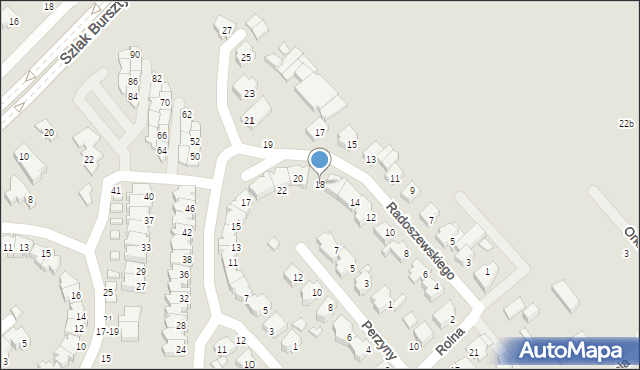 Kalisz, Radoszewskiego Józefa, 18, mapa Kalisza