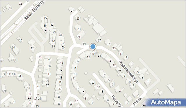 Kalisz, Radoszewskiego Józefa, 20, mapa Kalisza