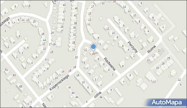 Kalisz, Radwana Józefa, 10, mapa Kalisza