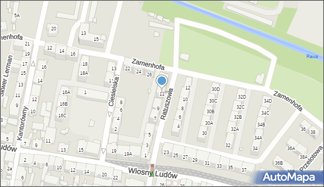 Katowice, Ratuszowa, 11, mapa Katowic