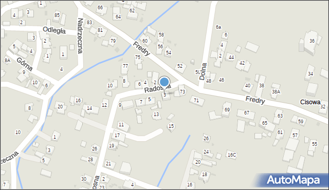 Kędzierzyn-Koźle, Radosna, 3, mapa Kędzierzyna-Koźle