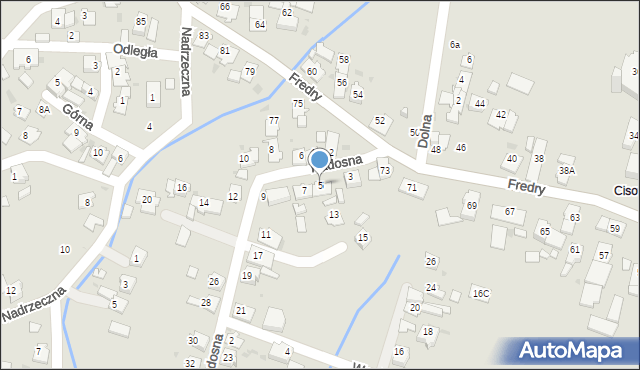 Kędzierzyn-Koźle, Radosna, 5, mapa Kędzierzyna-Koźle