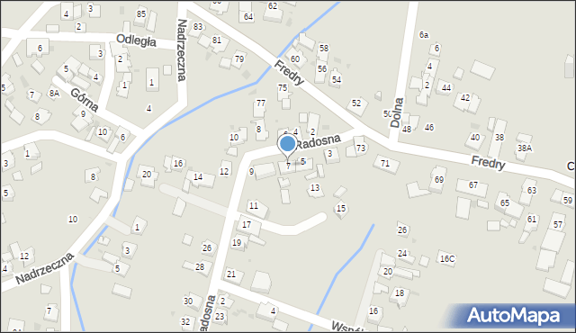 Kędzierzyn-Koźle, Radosna, 7, mapa Kędzierzyna-Koźle