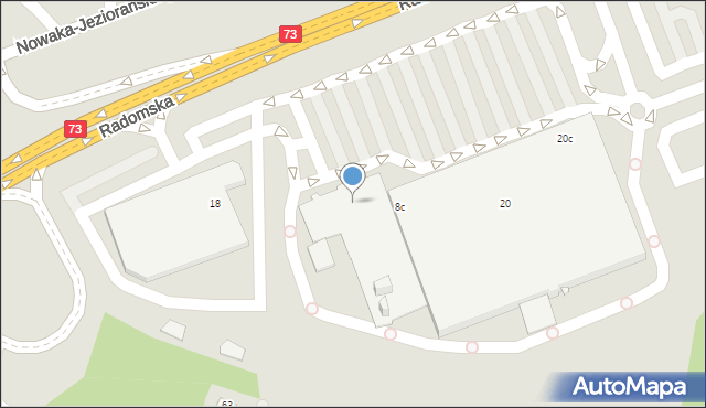 Kielce, Radomska, 20c, mapa Kielc