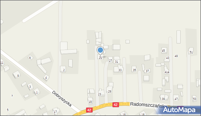 Kietlin, Radomszczańska, 21, mapa Kietlin
