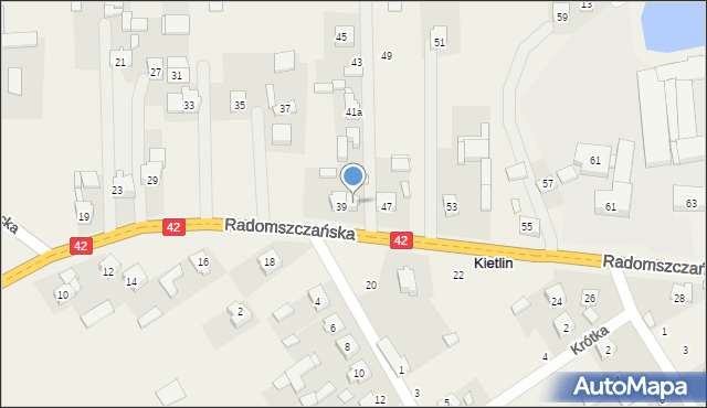 Kietlin, Radomszczańska, 41, mapa Kietlin