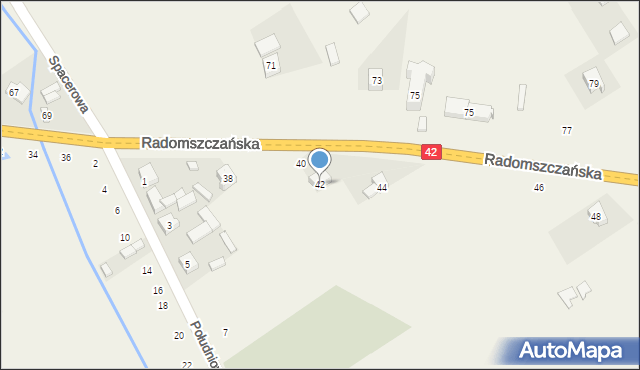 Kietlin, Radomszczańska, 42, mapa Kietlin