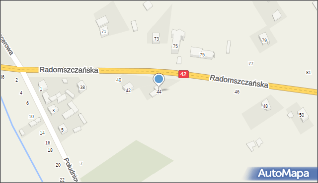 Kietlin, Radomszczańska, 44, mapa Kietlin