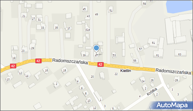 Kietlin, Radomszczańska, 47, mapa Kietlin