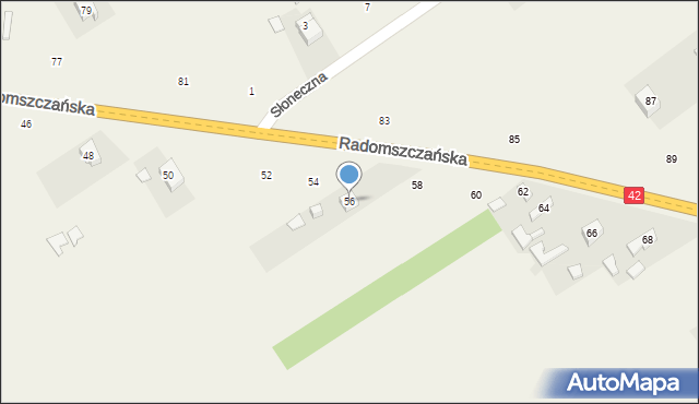 Kietlin, Radomszczańska, 56, mapa Kietlin