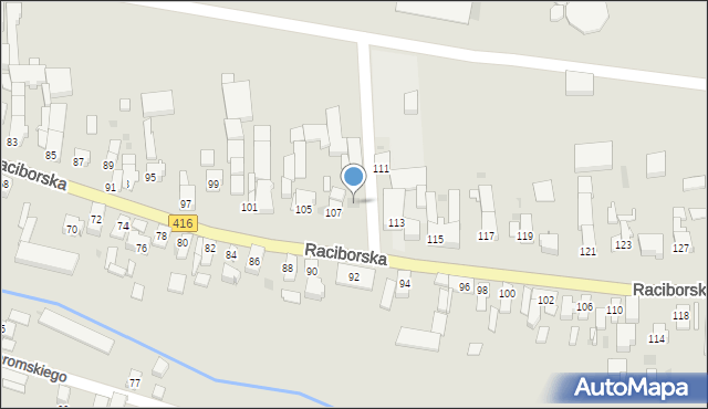 Kietrz, Raciborska, 109, mapa Kietrz