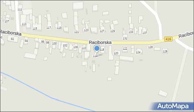 Kietrz, Raciborska, 116, mapa Kietrz