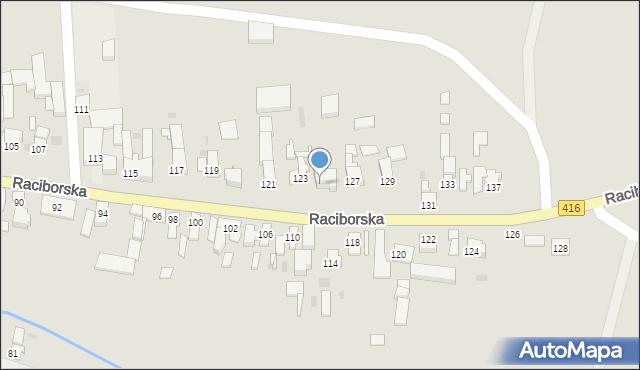 Kietrz, Raciborska, 125, mapa Kietrz
