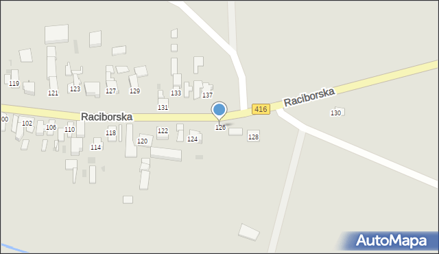 Kietrz, Raciborska, 126, mapa Kietrz