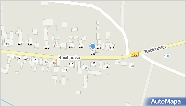 Kietrz, Raciborska, 131, mapa Kietrz