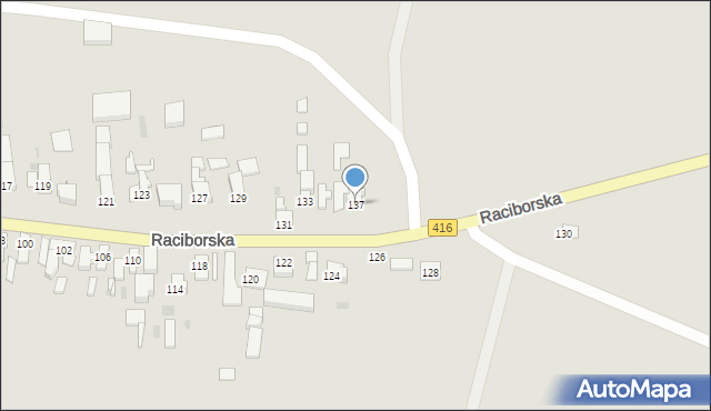 Kietrz, Raciborska, 137, mapa Kietrz