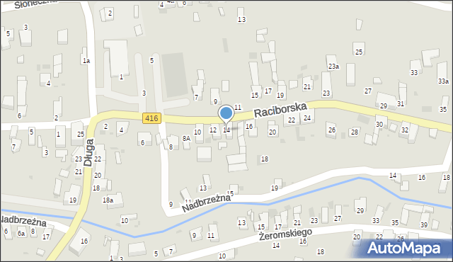 Kietrz, Raciborska, 14, mapa Kietrz