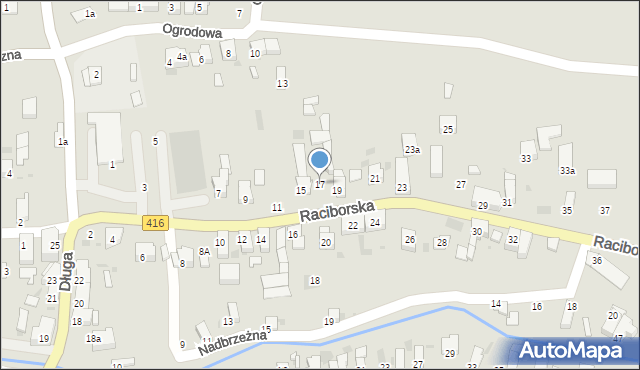 Kietrz, Raciborska, 17, mapa Kietrz