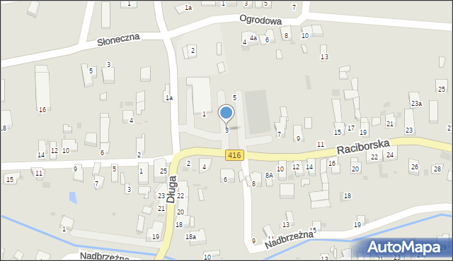 Kietrz, Raciborska, 3, mapa Kietrz