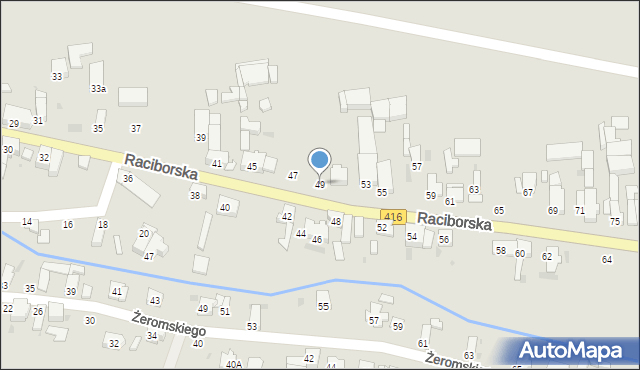 Kietrz, Raciborska, 49, mapa Kietrz