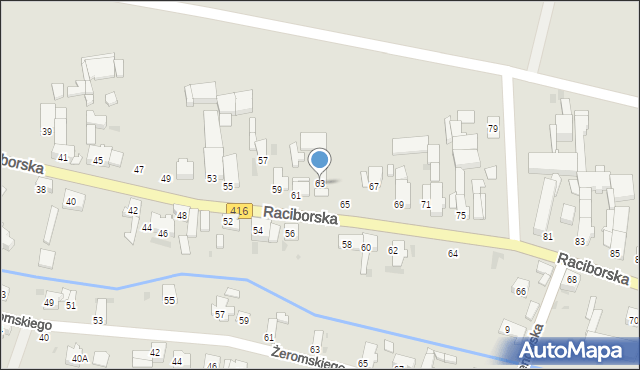 Kietrz, Raciborska, 63, mapa Kietrz