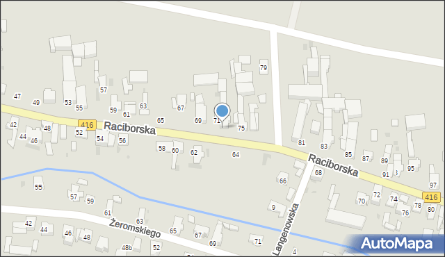 Kietrz, Raciborska, 73, mapa Kietrz