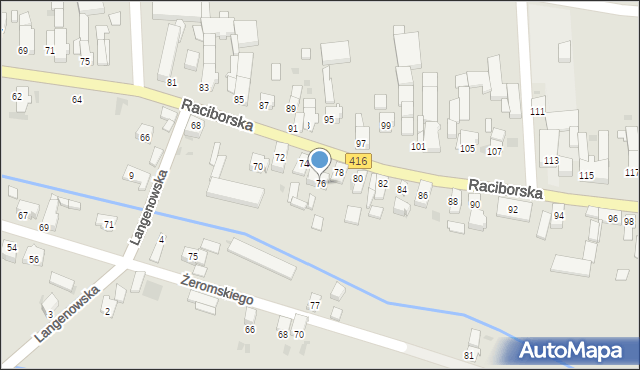 Kietrz, Raciborska, 76, mapa Kietrz