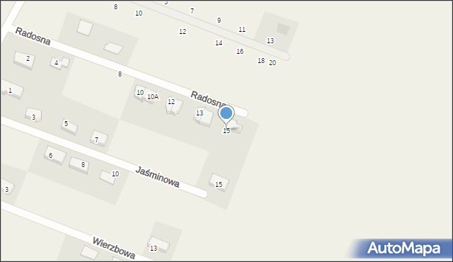 Kleszczewo, Radosna, 15, mapa Kleszczewo