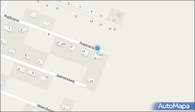 Kleszczewo, Radosna, 16, mapa Kleszczewo