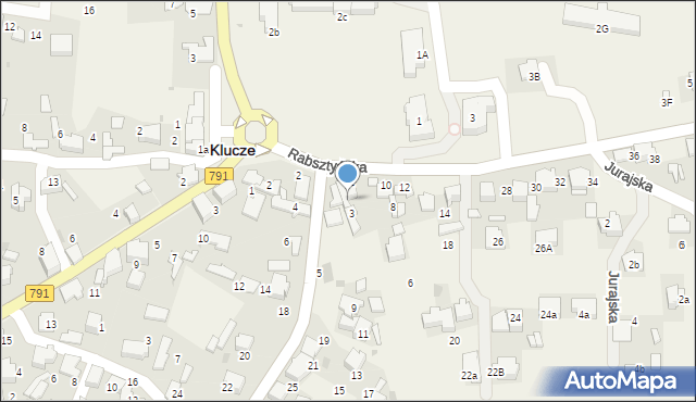 Klucze, Rabsztyńska, 4, mapa Klucze