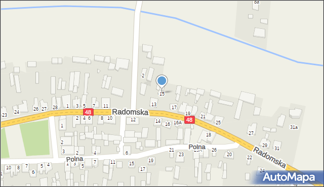 Klwów, Radomska, 15, mapa Klwów